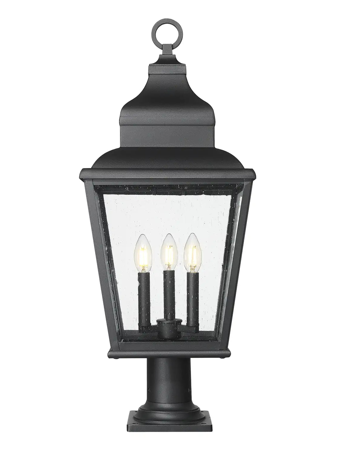 Z-LITE RAPHAEL OUTDOOR PIER MOUNTED FIXTURE | 5029PHBR-533PM-BK - Post