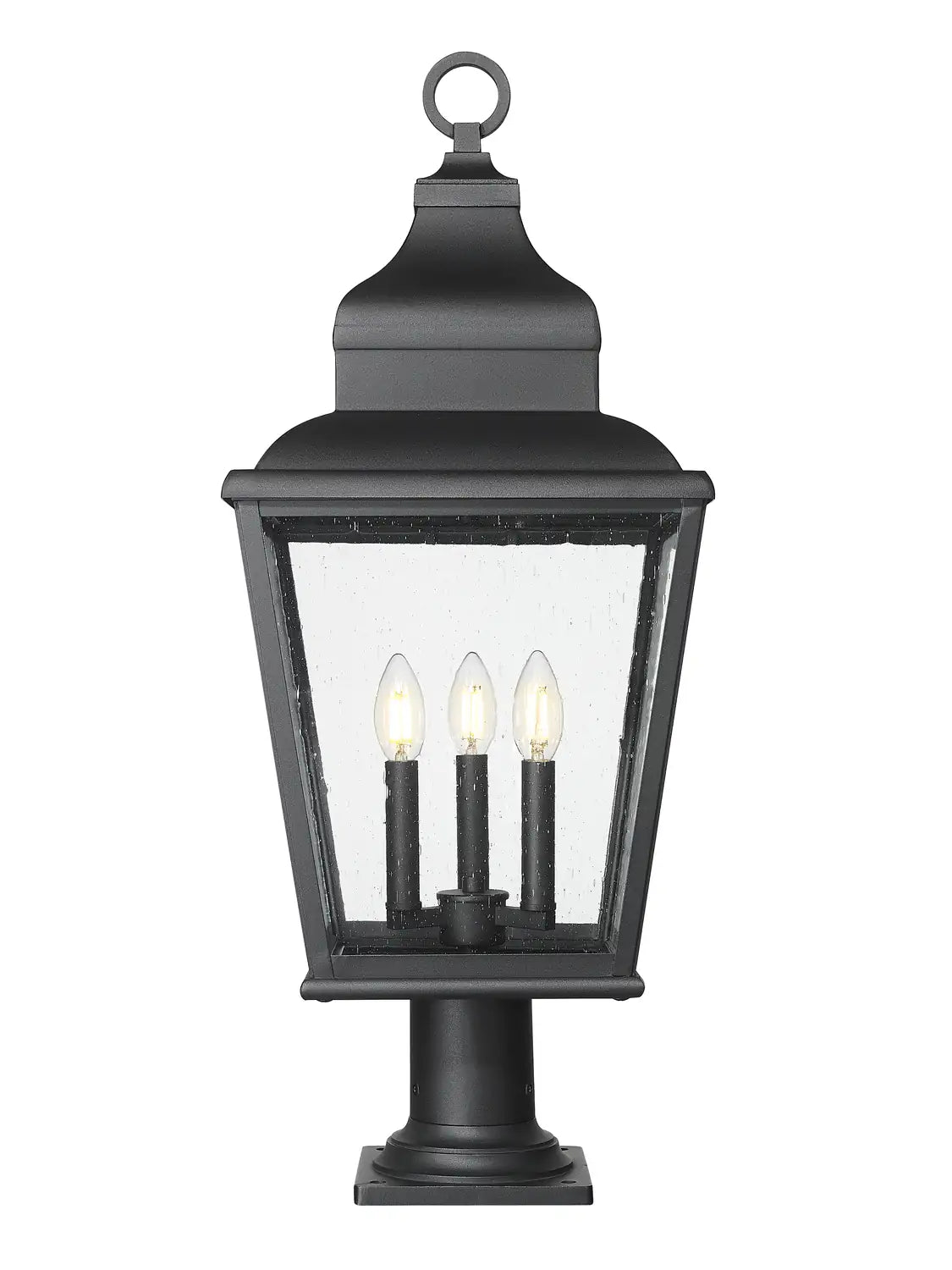 Z-LITE RAPHAEL OUTDOOR PIER MOUNTED FIXTURE | 5029PHBR-533PM-BK - Post