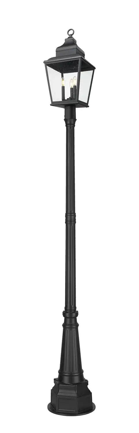 Z-LITE RAPHAEL OUTDOOR POST MOUNTED FIXTURE | 5029PHBR-564P-BK - Post