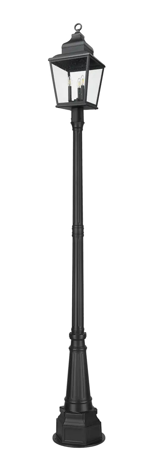 Z-LITE RAPHAEL OUTDOOR POST MOUNTED FIXTURE | 5029PHBR-564P-BK - Post