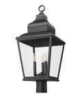 Z-LITE RAPHAEL OUTDOOR POST MOUNT FIXTURE | 5029PHBR-BK - Post