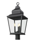 Z-LITE RAPHAEL OUTDOOR POST MOUNT FIXTURE | 5029PHBR-BK - Post