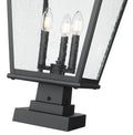 Z-LITE RAPHAEL OUTDOOR PIER MOUNTED FIXTURE | 5029PHBS-SQPM-BK - Post