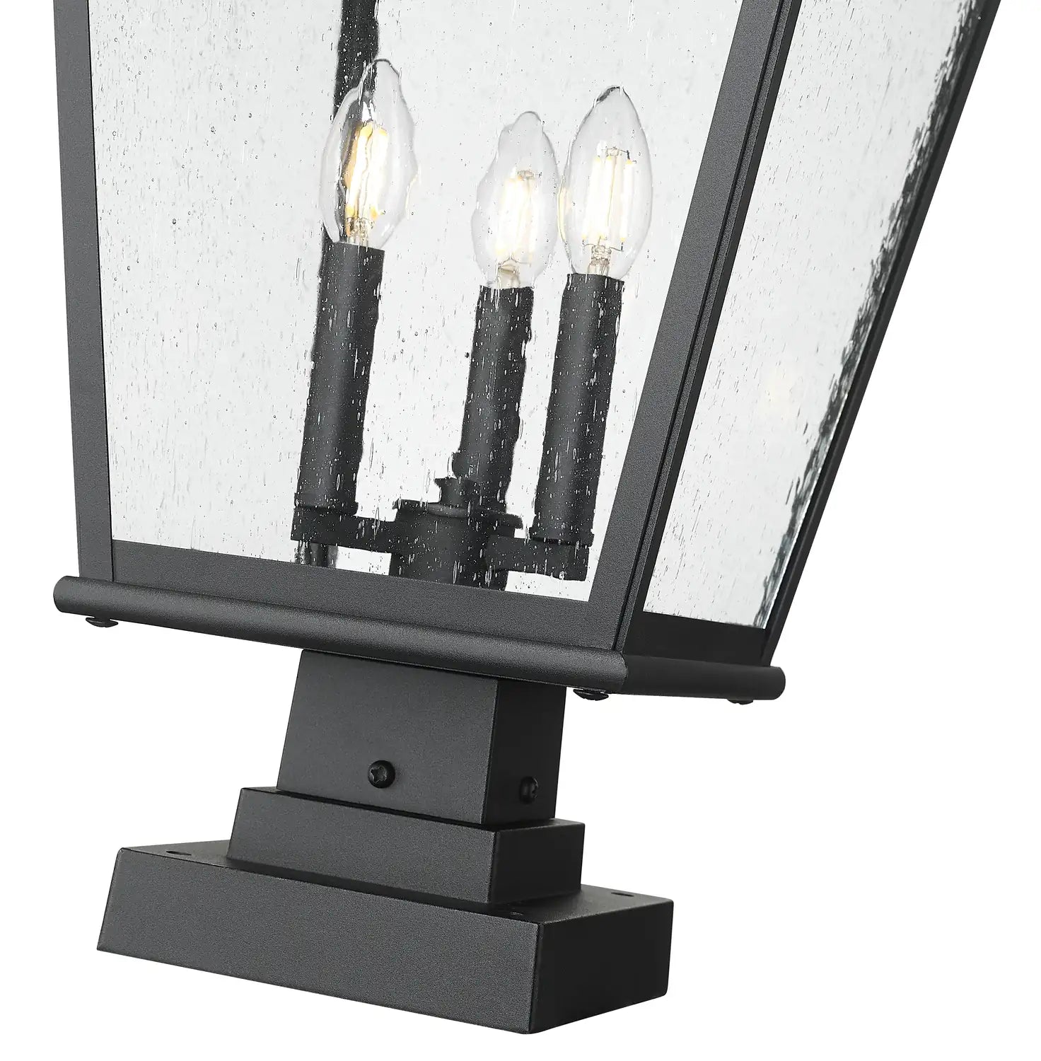 Z-LITE RAPHAEL OUTDOOR PIER MOUNTED FIXTURE | 5029PHBS-SQPM-BK - Post