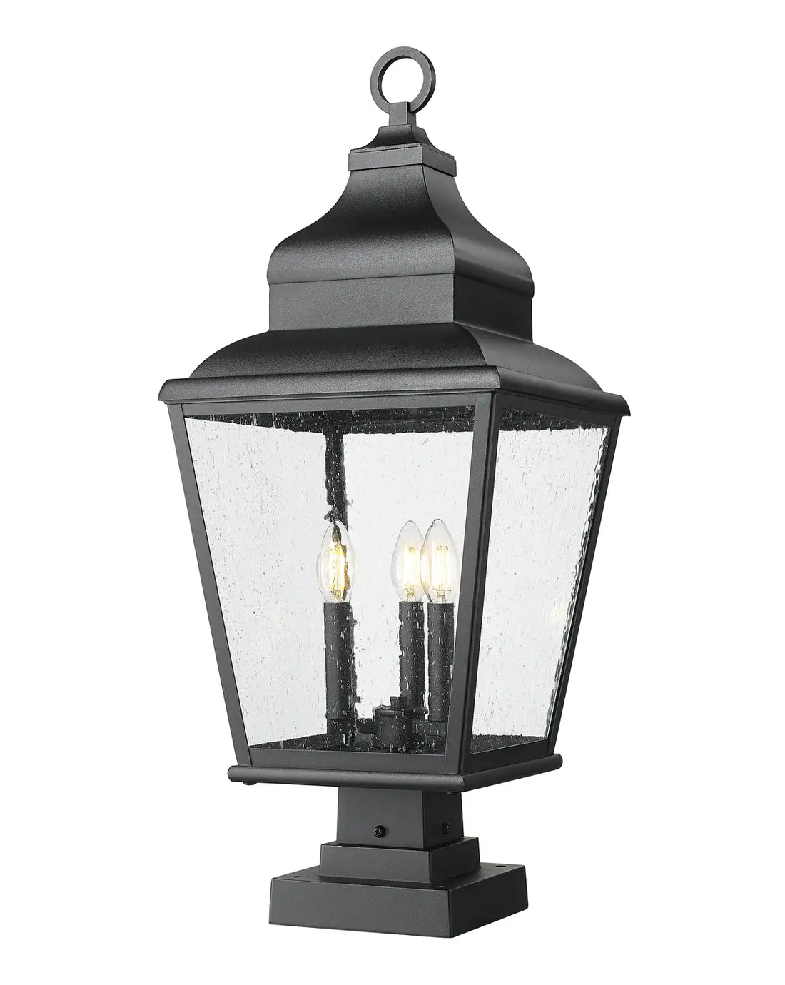 Z-LITE RAPHAEL OUTDOOR PIER MOUNTED FIXTURE | 5029PHBS-SQPM-BK - Post
