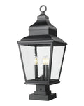 Z-LITE RAPHAEL OUTDOOR PIER MOUNTED FIXTURE | 5029PHBS-SQPM-BK - Post