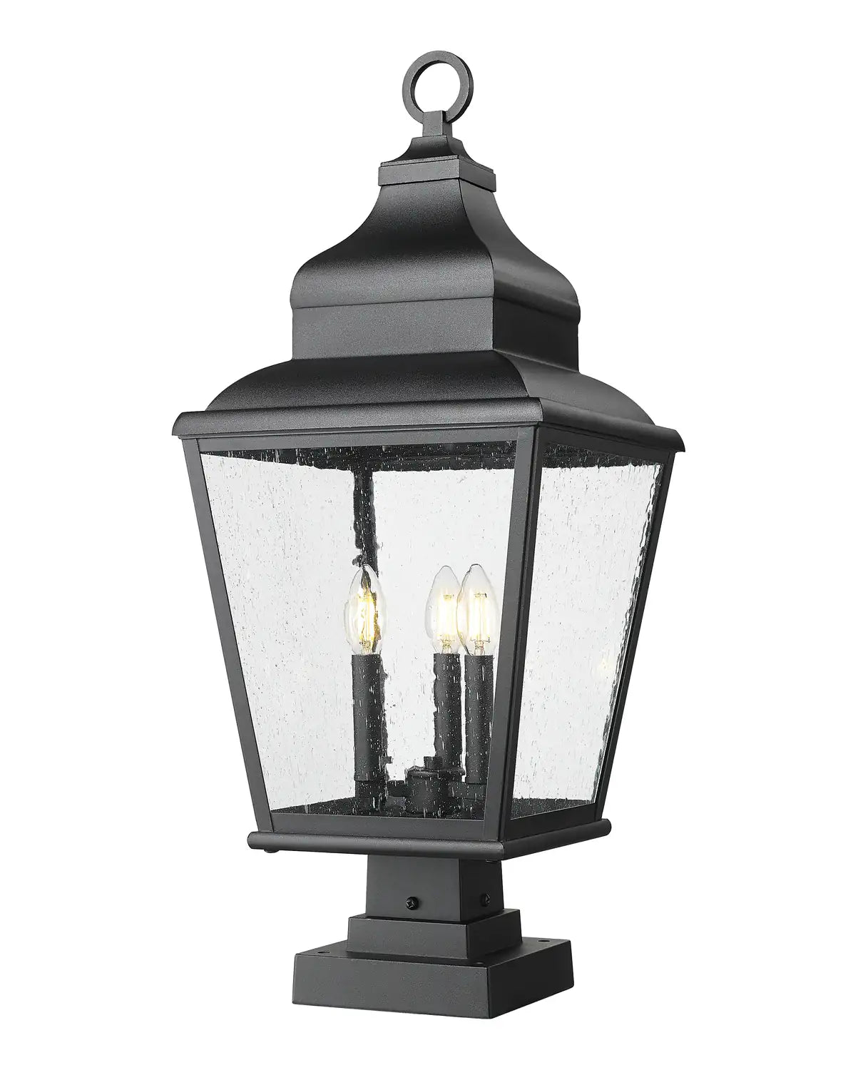 Z-LITE RAPHAEL OUTDOOR PIER MOUNTED FIXTURE | 5029PHBS-SQPM-BK - Post