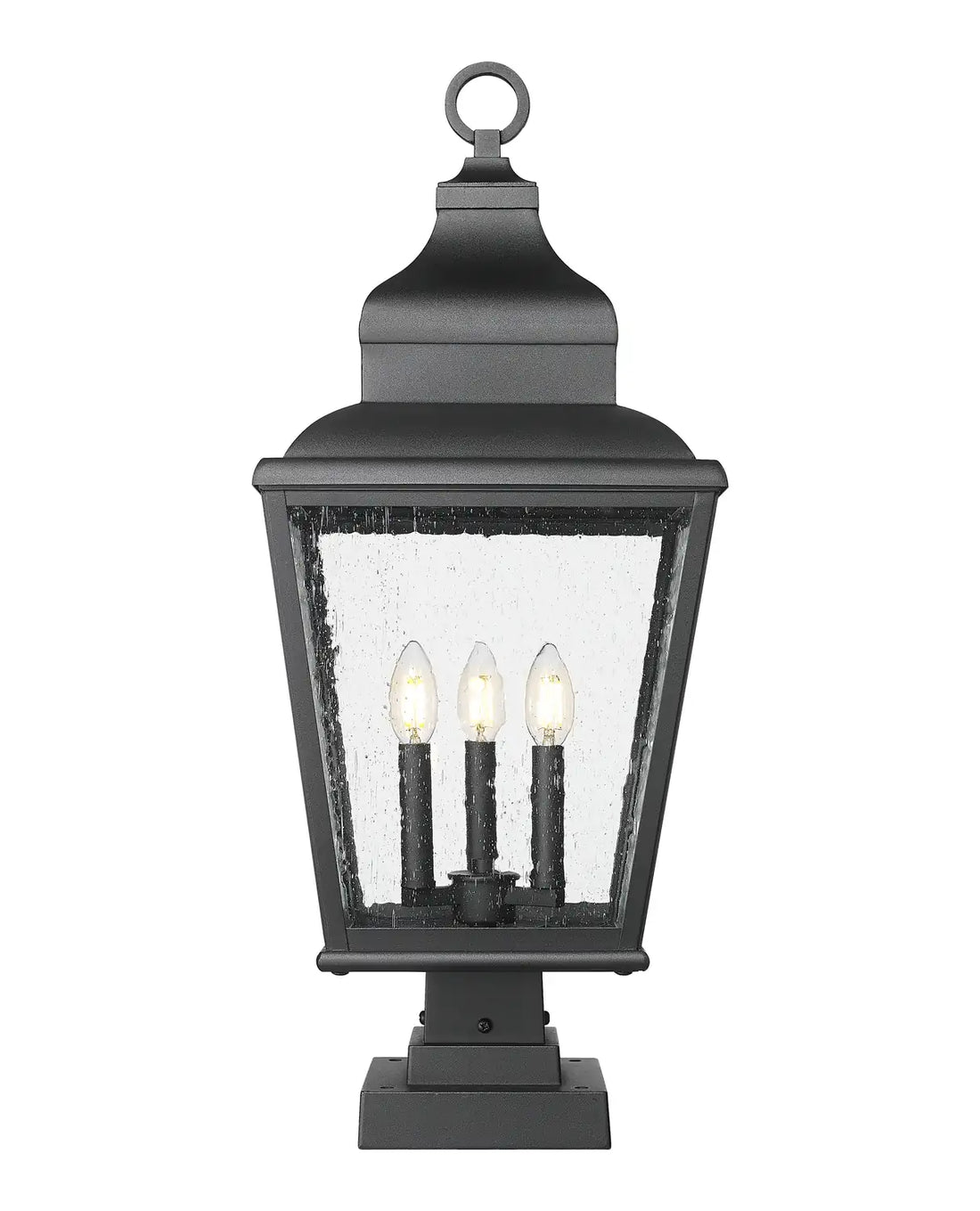 Z-LITE RAPHAEL OUTDOOR PIER MOUNTED FIXTURE | 5029PHBS-SQPM-BK - Post
