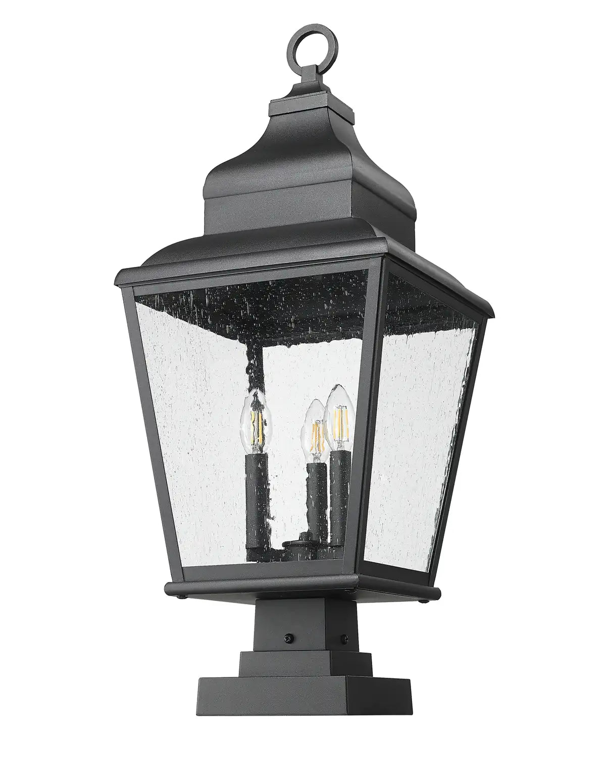 Z-LITE RAPHAEL OUTDOOR PIER MOUNTED FIXTURE | 5029PHBS-SQPM-BK - Post