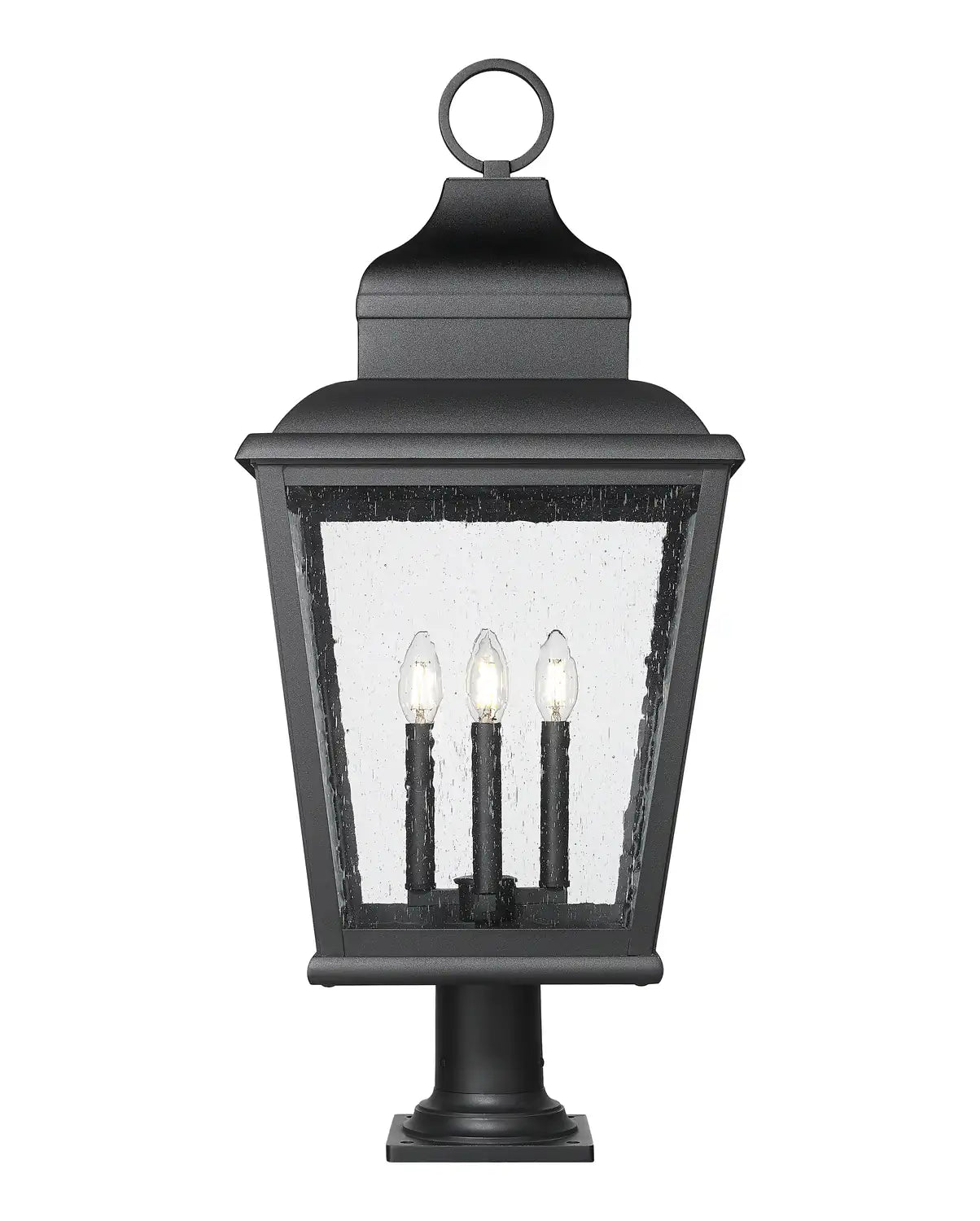 Z-LITE RAPHAEL OUTDOOR PIER MOUNTED FIXTURE | 5029PHXLR-533PM-BK - Post