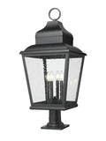 Z-LITE RAPHAEL OUTDOOR PIER MOUNTED FIXTURE | 5029PHXLR-533PM-BK - Post