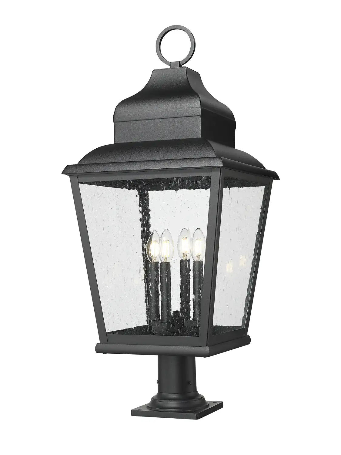 Z-LITE RAPHAEL OUTDOOR PIER MOUNTED FIXTURE | 5029PHXLR-533PM-BK - Post