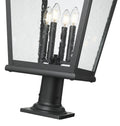Z-LITE RAPHAEL OUTDOOR PIER MOUNTED FIXTURE | 5029PHXLR-533PM-BK - Post