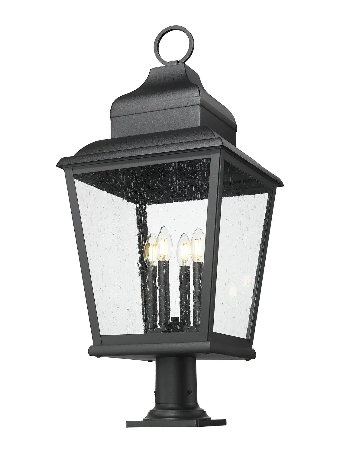 Z-LITE RAPHAEL OUTDOOR PIER MOUNTED FIXTURE | 5029PHXLR-533PM-BK - Post