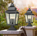 Z-LITE RAPHAEL OUTDOOR PIER MOUNTED FIXTURE | 5029PHXLS-LSQPM-BK - Post