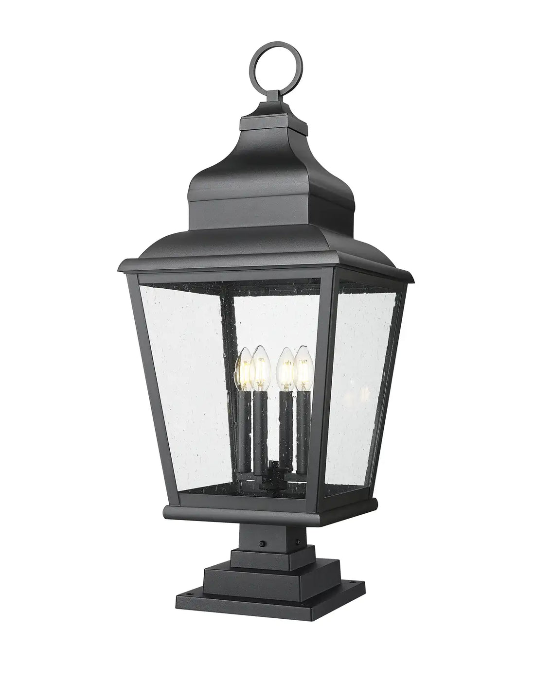 Z-LITE RAPHAEL OUTDOOR PIER MOUNTED FIXTURE | 5029PHXLS-LSQPM-BK - Post