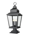 Z-LITE RAPHAEL OUTDOOR PIER MOUNTED FIXTURE | 5029PHXLS-LSQPM-BK - Post