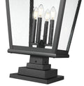 Z-LITE RAPHAEL OUTDOOR PIER MOUNTED FIXTURE | 5029PHXLS-LSQPM-BK - Post