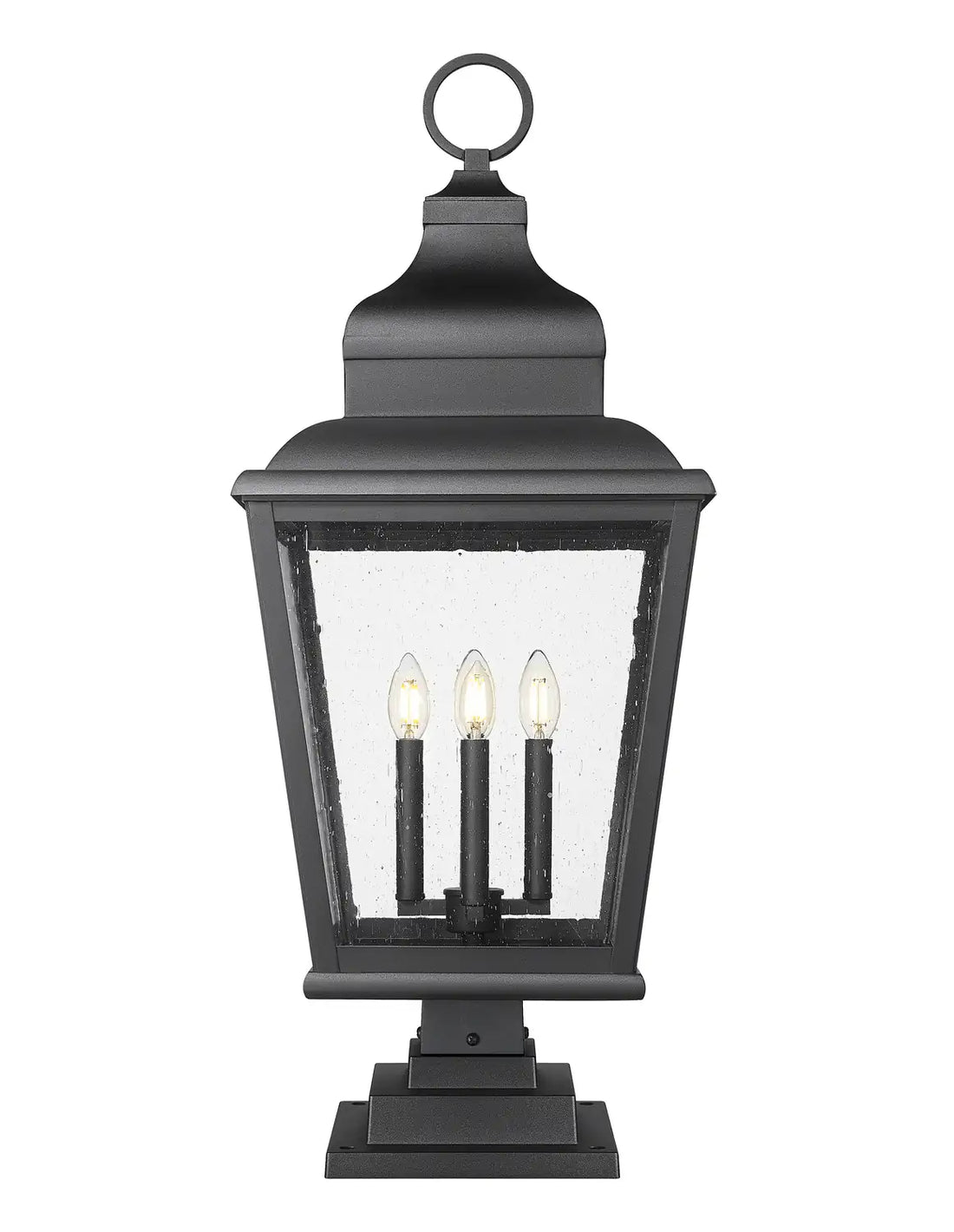 Z-LITE RAPHAEL OUTDOOR PIER MOUNTED FIXTURE | 5029PHXLS-LSQPM-BK - Post