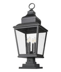 Z-LITE RAPHAEL OUTDOOR PIER MOUNTED FIXTURE | 5029PHXLS-LSQPM-BK - Post