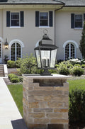 Z-LITE RAPHAEL OUTDOOR PIER MOUNTED FIXTURE | 5029PHXXLS-LSQPM-BK - Post