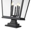 Z-LITE RAPHAEL OUTDOOR PIER MOUNTED FIXTURE | 5029PHXXLS-LSQPM-BK - Post