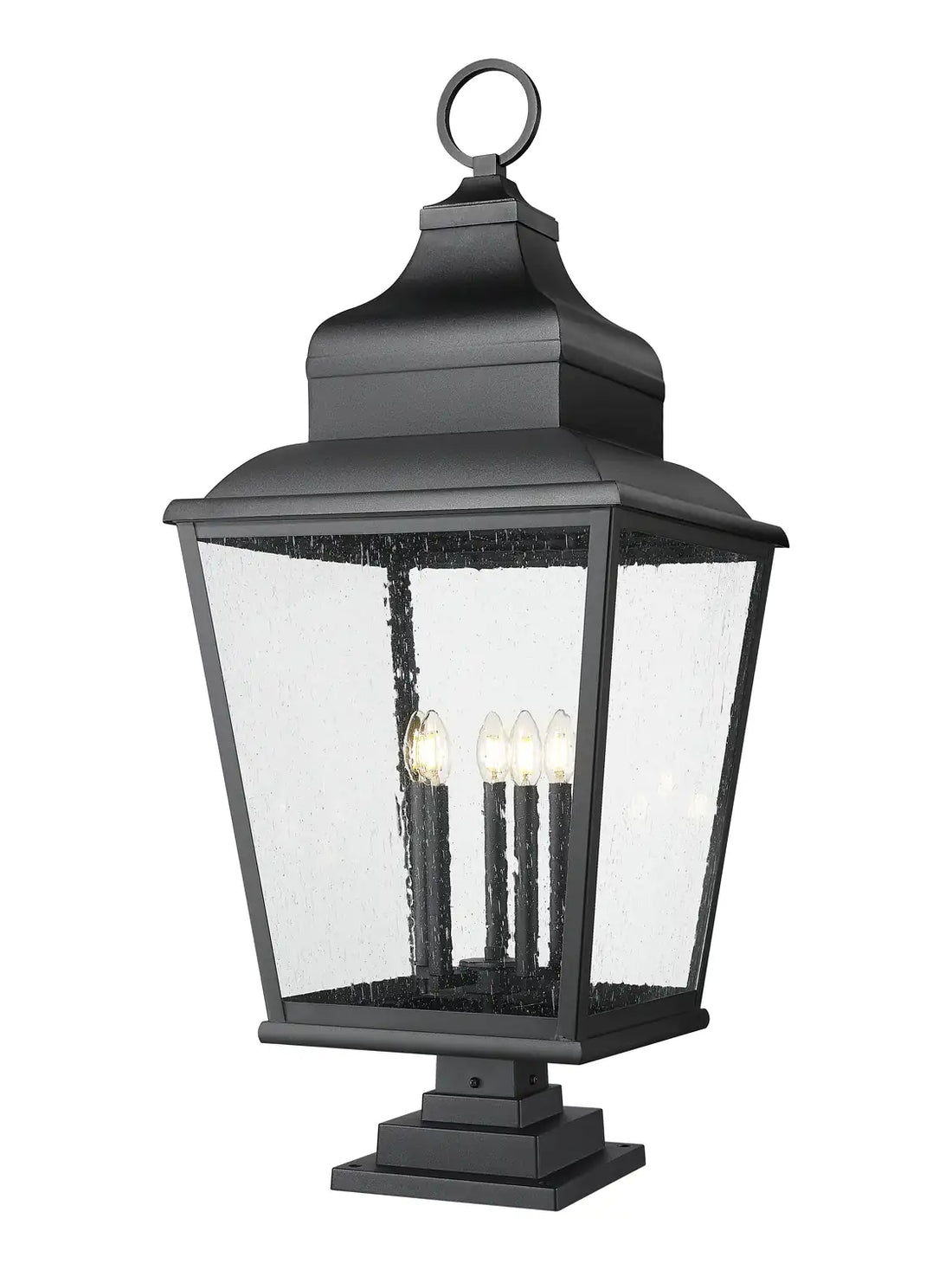 Z-LITE RAPHAEL OUTDOOR PIER MOUNTED FIXTURE | 5029PHXXLS-LSQPM-BK - Post