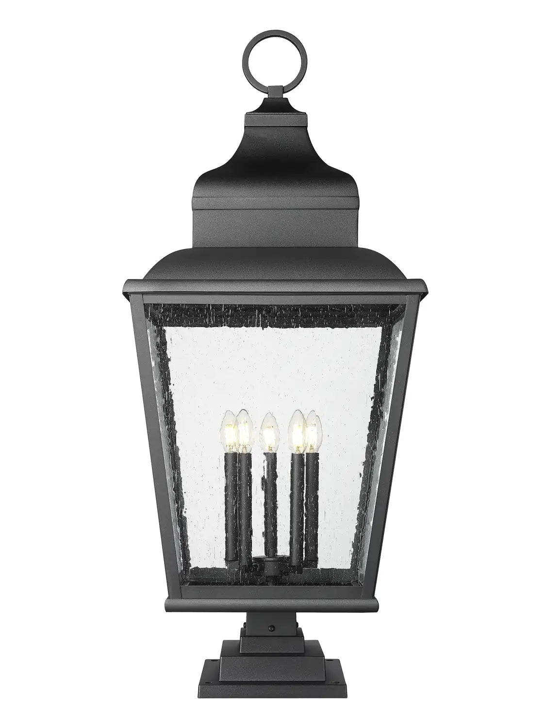 Z-LITE RAPHAEL OUTDOOR PIER MOUNTED FIXTURE | 5029PHXXLS-LSQPM-BK - Post