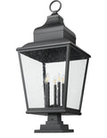 Z-LITE RAPHAEL OUTDOOR PIER MOUNTED FIXTURE | 5029PHXXLS-LSQPM-BK - Post