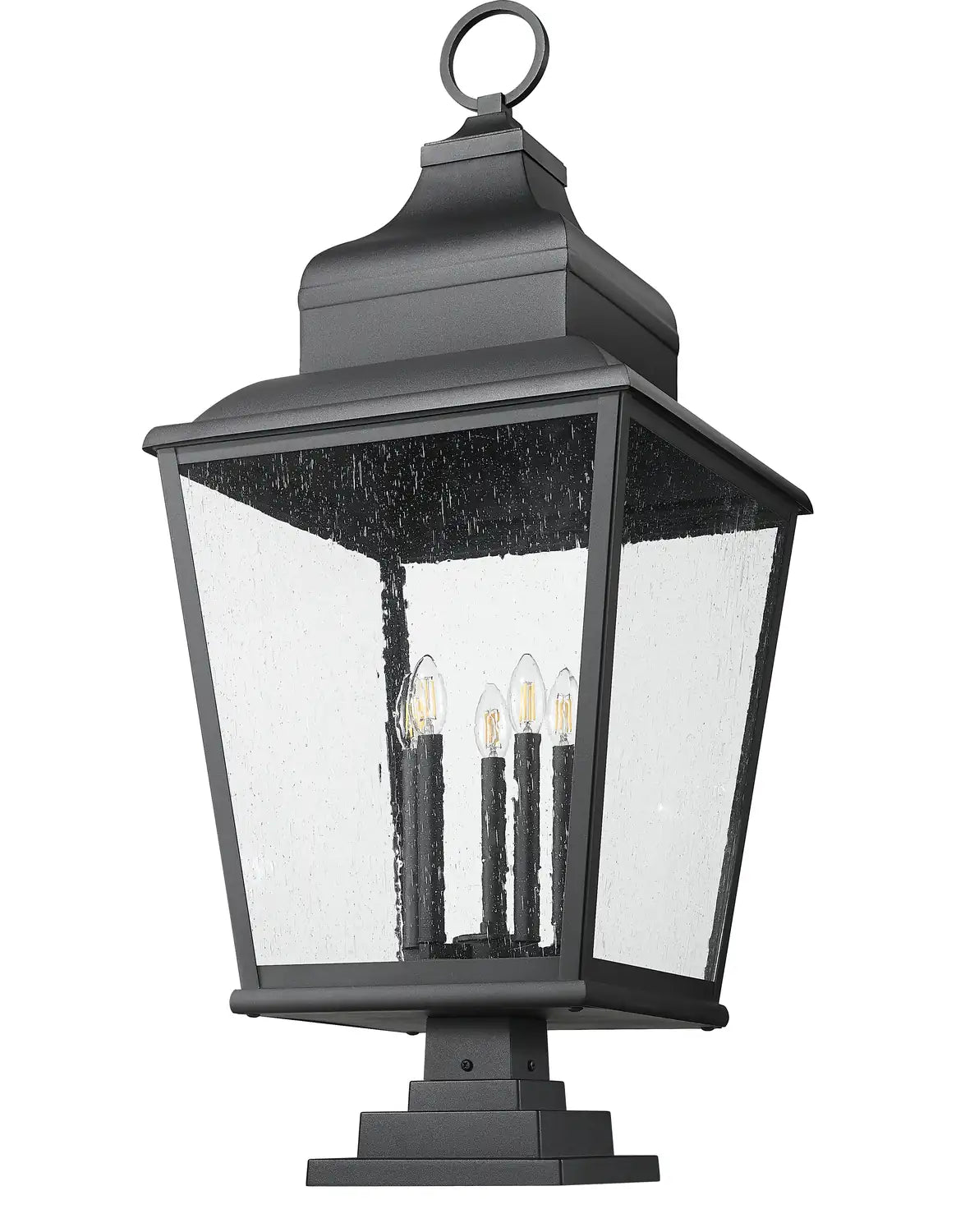 Z-LITE RAPHAEL OUTDOOR PIER MOUNTED FIXTURE | 5029PHXXLS-LSQPM-BK - Post