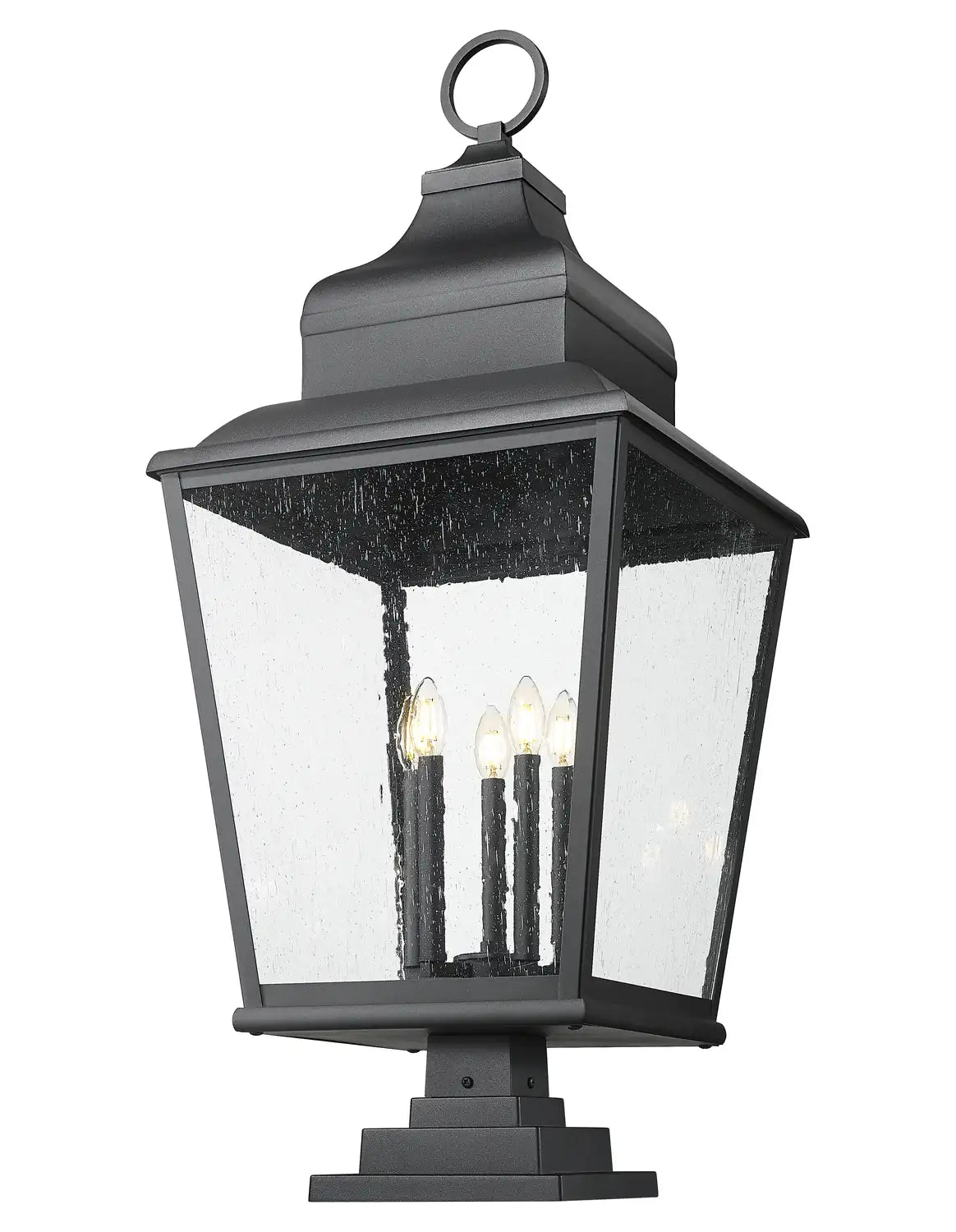 Z-LITE RAPHAEL OUTDOOR PIER MOUNTED FIXTURE | 5029PHXXLS-LSQPM-BK - Post