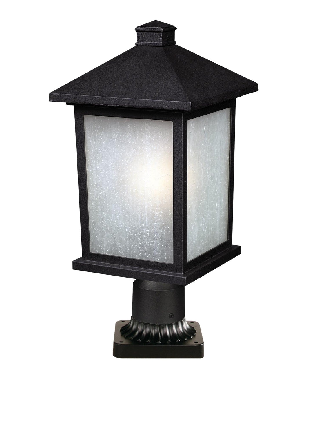 Z-LITE HOLBROOK OUTDOOR PIER MOUNTED FIXTURE | 507PHB-BK-PM - Post