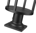 Z-LITE LUCA OUTDOOR PIER MOUNTED FIXTURE | 517PHB-533PM-BK-LED - Post