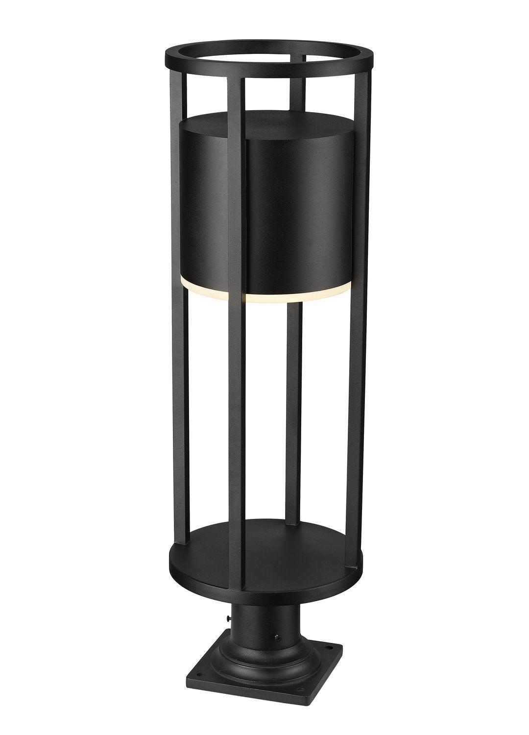 Z-LITE LUCA OUTDOOR PIER MOUNTED FIXTURE | 517PHB-533PM-BK-LED - Post