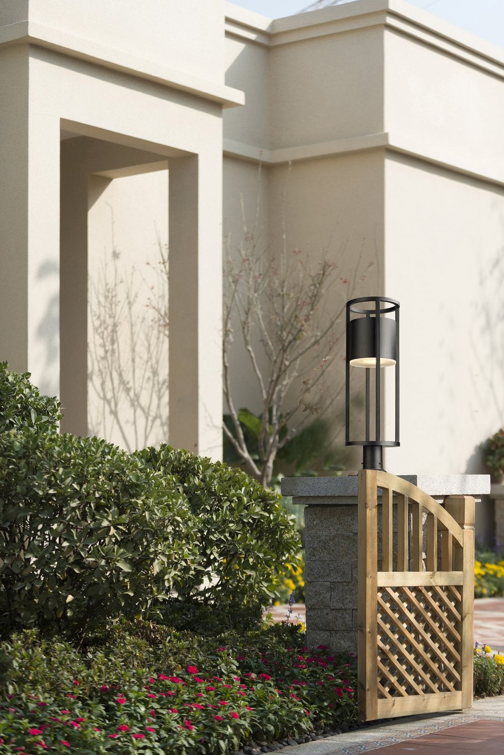 Z-LITE LUCA OUTDOOR PIER MOUNTED FIXTURE | 517PHB-533PM-BK-LED - Post