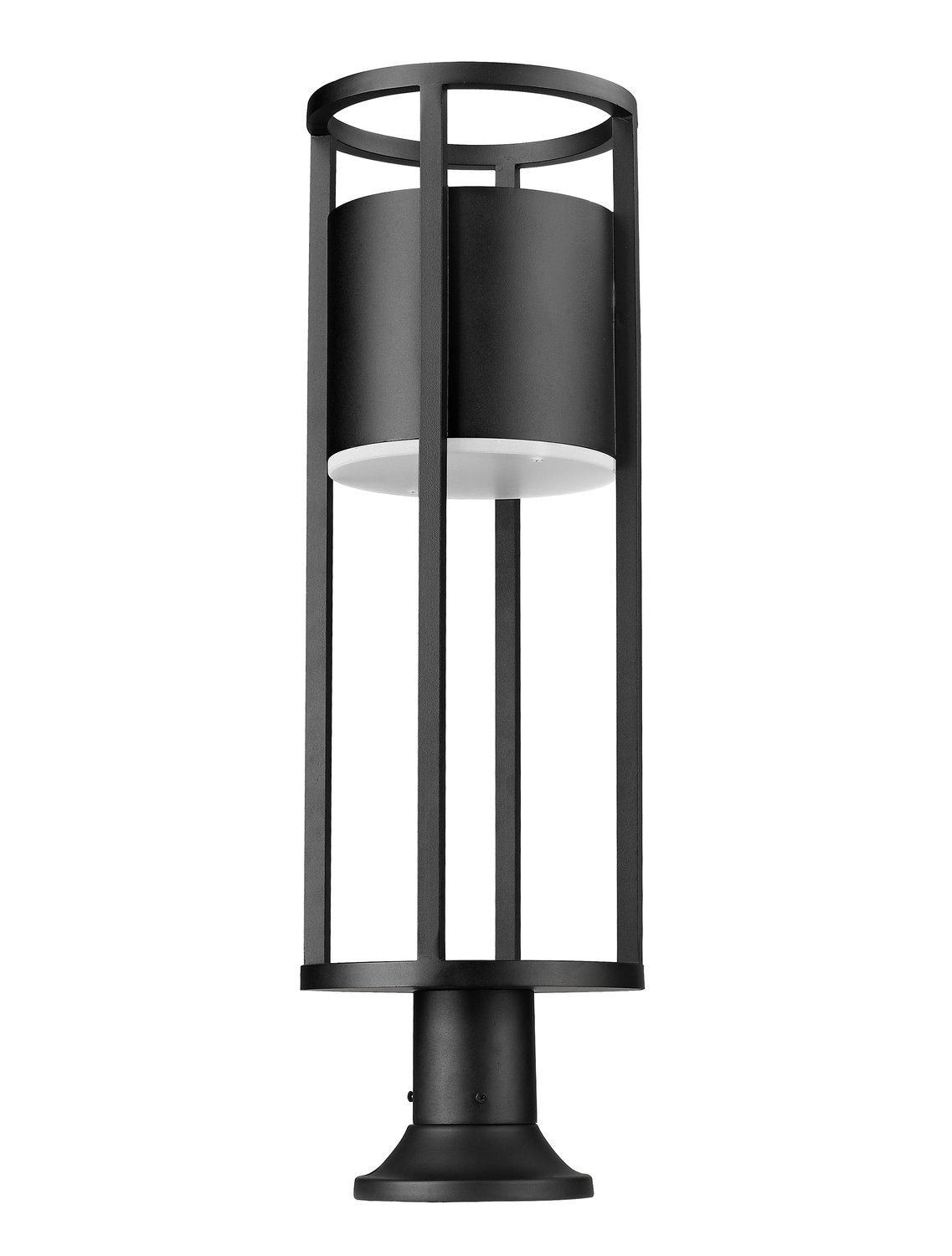 Z-LITE LUCA OUTDOOR PIER MOUNTED FIXTURE | 517PHB-553PM-BK-LED - Post