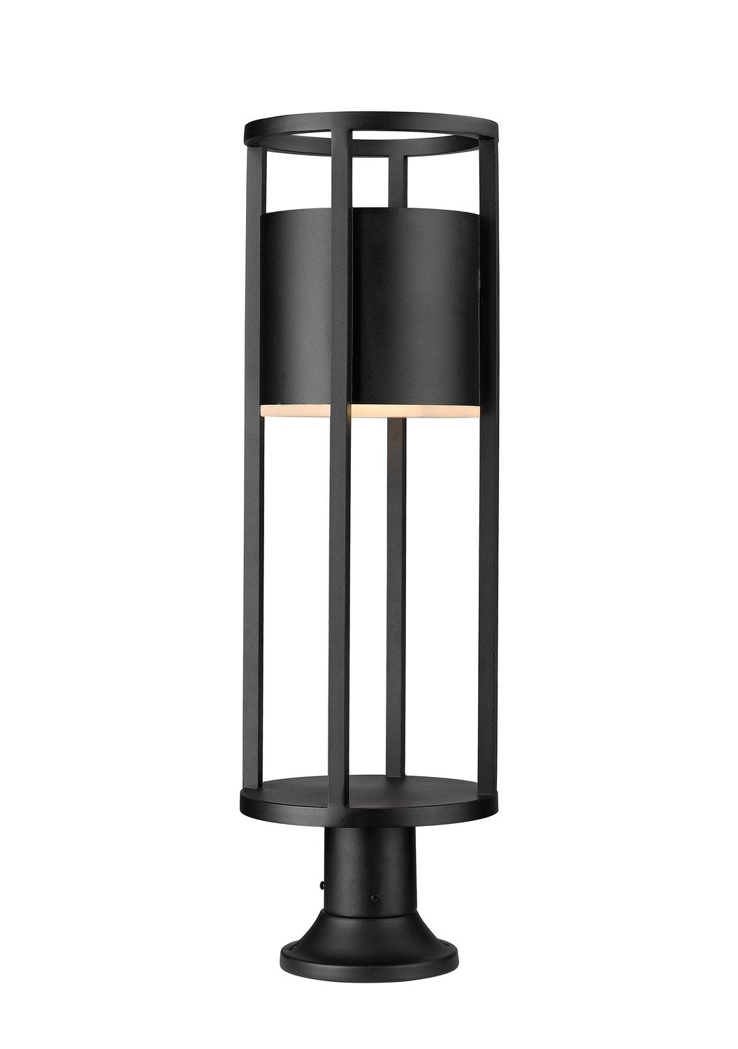 Z-LITE LUCA OUTDOOR PIER MOUNTED FIXTURE | 517PHB-553PM-BK-LED - Post