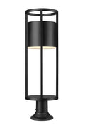 Z-LITE LUCA OUTDOOR PIER MOUNTED FIXTURE | 517PHB-553PM-BK-LED - Post