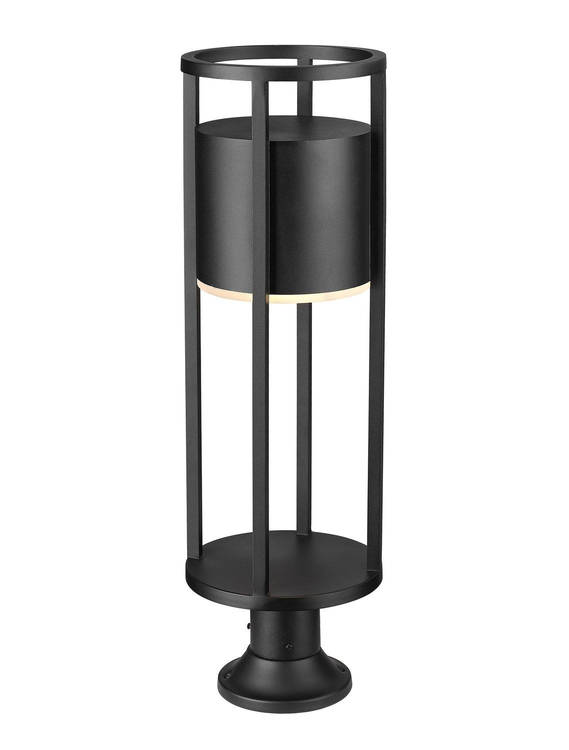 Z-LITE LUCA OUTDOOR PIER MOUNTED FIXTURE | 517PHB-553PM-BK-LED - Post