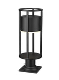 Z-LITE LUCA OUTDOOR PIER MOUNTED FIXTURE | 517PHM-533PM-BK-LED - Post