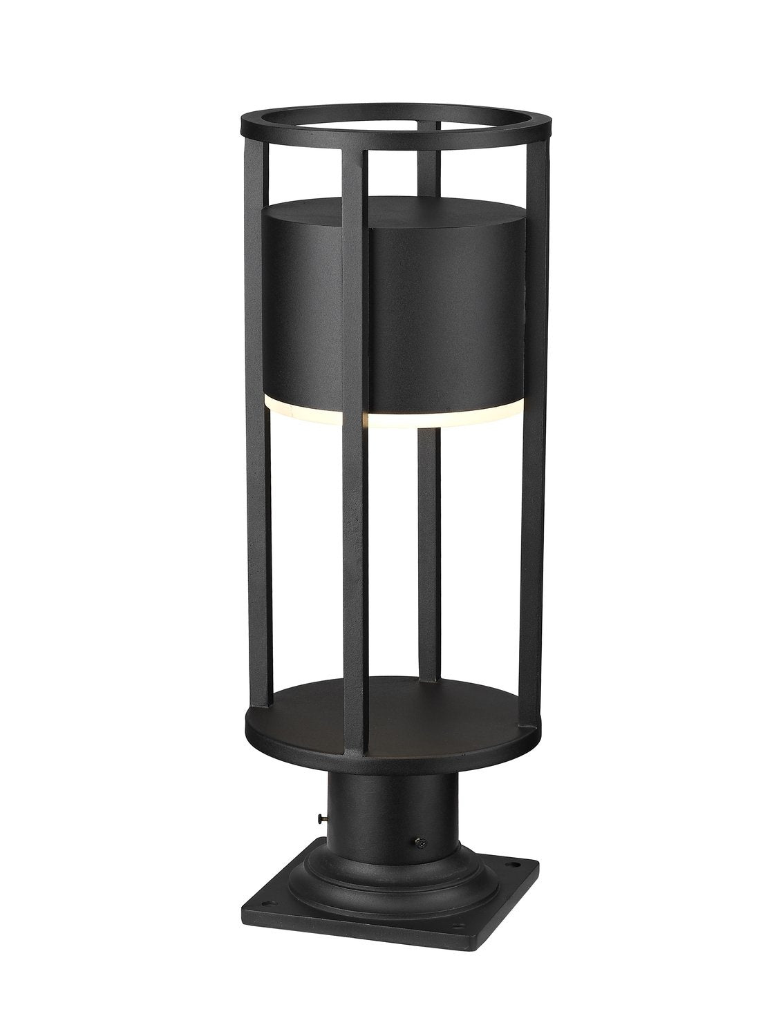 Z-LITE LUCA OUTDOOR PIER MOUNTED FIXTURE | 517PHM-533PM-BK-LED - Post
