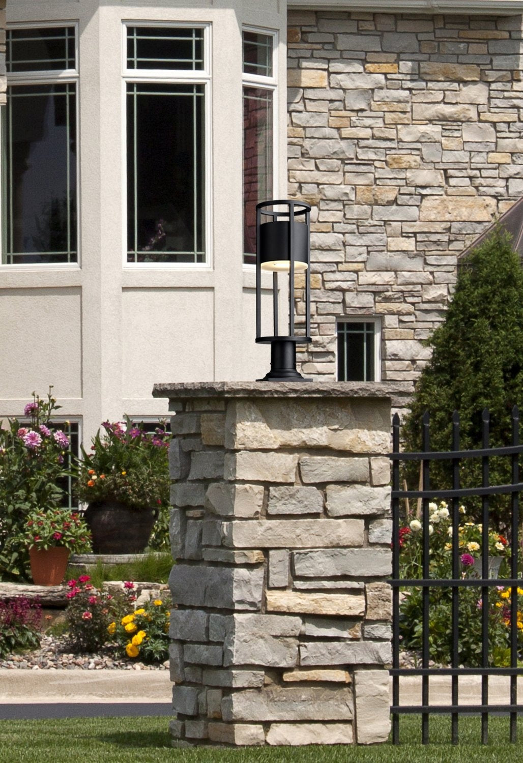 Z-LITE LUCA OUTDOOR PIER MOUNTED FIXTURE | 517PHM-533PM-BK-LED - Post