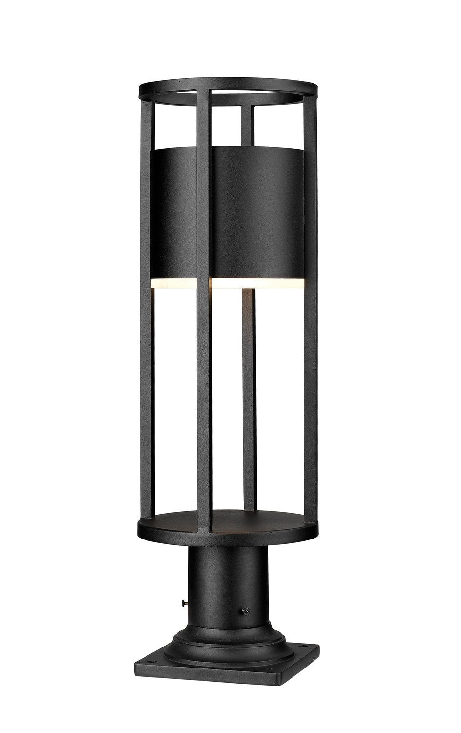 Z-LITE LUCA OUTDOOR PIER MOUNTED FIXTURE | 517PHM-533PM-BK-LED - Post
