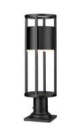 Z-LITE LUCA OUTDOOR PIER MOUNTED FIXTURE | 517PHM-533PM-BK-LED - Post