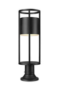 Z-LITE LUCA OUTDOOR PIER MOUNTED FIXTURE | 517PHM-553PM-BK-LED - Post
