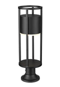 Z-LITE LUCA OUTDOOR PIER MOUNTED FIXTURE | 517PHM-553PM-BK-LED - Post
