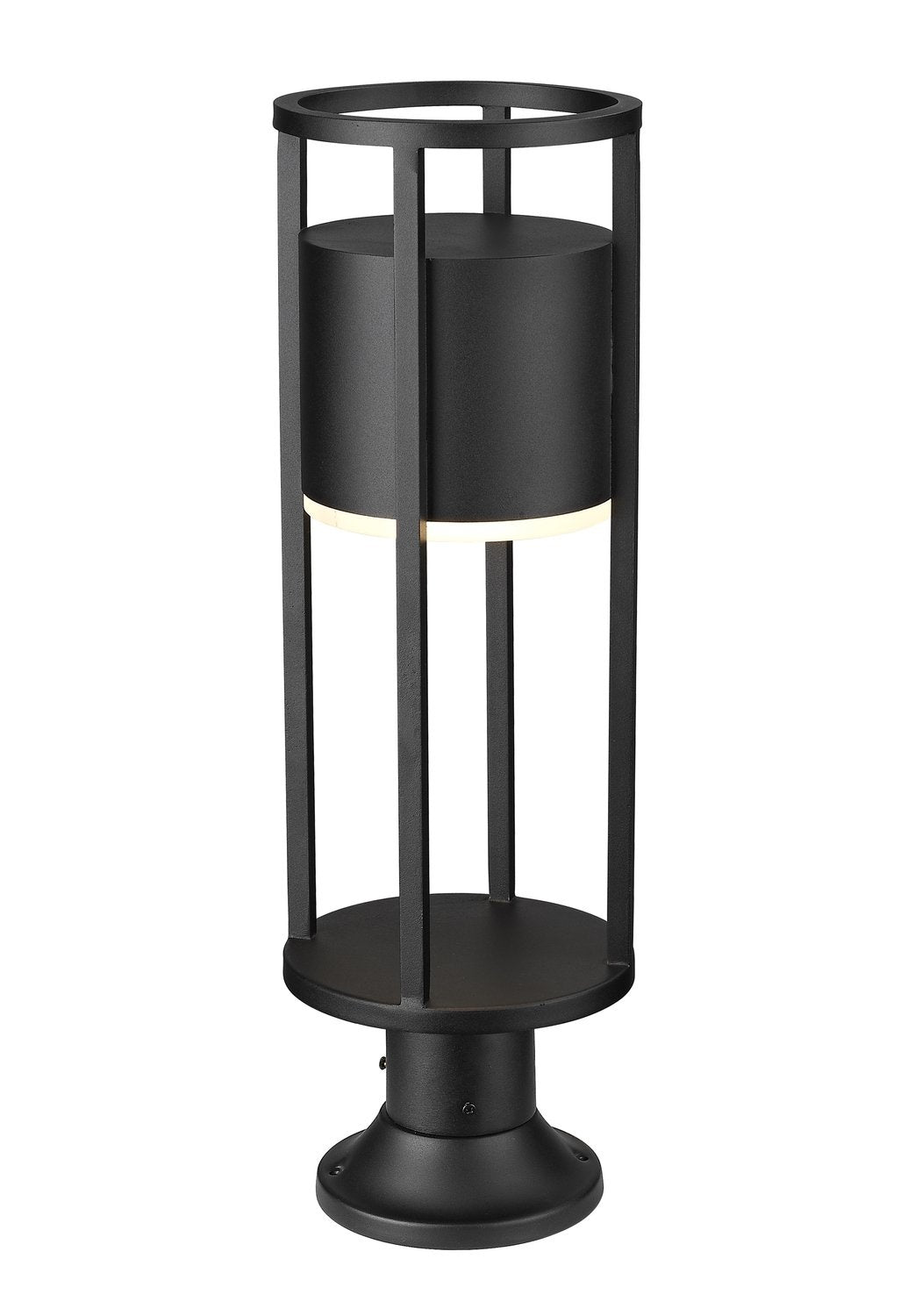 Z-LITE LUCA OUTDOOR PIER MOUNTED FIXTURE | 517PHM-553PM-BK-LED - Post