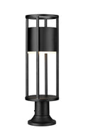 Z-LITE LUCA OUTDOOR PIER MOUNTED FIXTURE | 517PHM-553PM-BK-LED - Post
