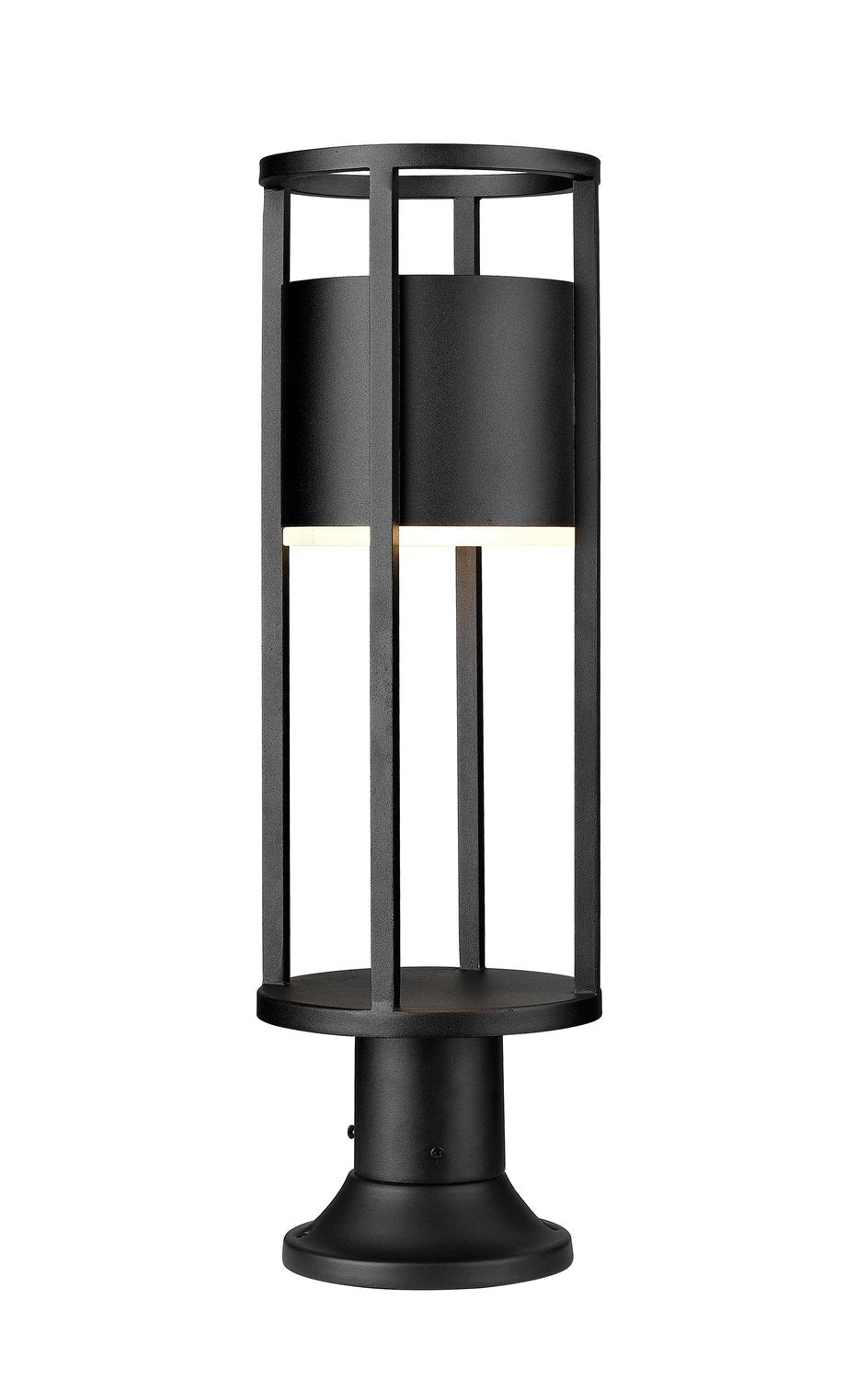 Z-LITE LUCA OUTDOOR PIER MOUNTED FIXTURE | 517PHM-553PM-BK-LED - Post
