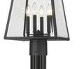 Z-LITE BROUGHTON OUTDOOR POST MOUNTED FIXTURE | 521PHBR-519P-BK - Post